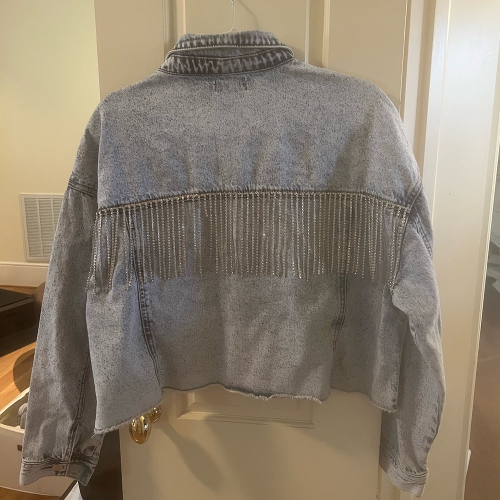 Denim Jacket with Rhinestones - Picture 2 of 5